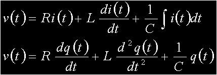 v(t)=Ri(t)+Ldi(t)/dt+1/C��i(t)dt